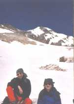 Rheinhard and me, the summit in the back